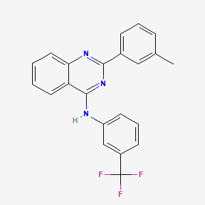 molecular formula C22H16F3N3 B11647410 2-(3-methylphenyl)-N-[3-(trifluoromethyl)phenyl]quinazolin-4-amine CAS No. 361189-65-3