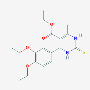 Ethyl 4-(3,4-diethoxyphenyl)-6-methyl-2-thioxo-1,2,3,4-tetrahydropyrimidine-5-carboxylate