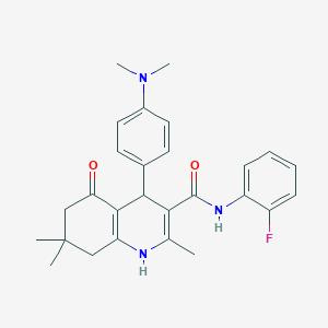 4-[4-(Dimethylamino)phenyl]-N-(2-fluorophenyl)-2,7,7-trimethyl-5-oxo-1,4,5,6,7,8-hexahydro-3-quinolinecarboxamide