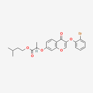 3-methylbutyl 2-{[3-(2-bromophenoxy)-4-oxo-4H-chromen-7-yl]oxy}propanoate