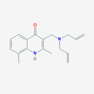 molecular formula C18H22N2O B11647525 3-Diallylaminomethyl-2,8-dimethyl-quinolin-4-ol 