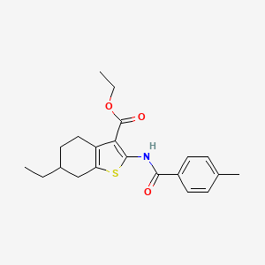 Ethyl 6-ethyl-2-{[(4-methylphenyl)carbonyl]amino}-4,5,6,7-tetrahydro-1-benzothiophene-3-carboxylate