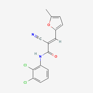 molecular formula C15H10Cl2N2O2 B11647544 (2E)-2-cyano-N-(2,3-dichlorophenyl)-3-(5-methylfuran-2-yl)prop-2-enamide 