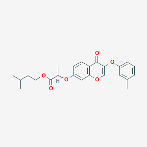 3-methylbutyl 2-{[3-(3-methylphenoxy)-4-oxo-4H-chromen-7-yl]oxy}propanoate