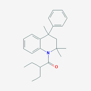 molecular formula C24H31NO B11647615 2-ethyl-1-(2,2,4-trimethyl-4-phenyl-3H-quinolin-1-yl)butan-1-one 