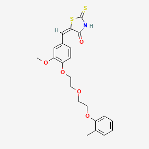 (5E)-5-(3-methoxy-4-{2-[2-(2-methylphenoxy)ethoxy]ethoxy}benzylidene)-2-thioxo-1,3-thiazolidin-4-one