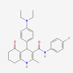 4-[4-(Diethylamino)phenyl]-N-(4-fluorophenyl)-2-methyl-5-oxo-1,4,5,6,7,8-hexahydro-3-quinolinecarboxamide