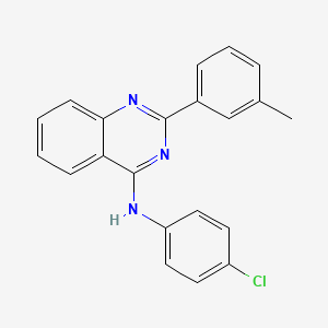 molecular formula C21H16ClN3 B11647700 N-(4-chlorophenyl)-2-(3-methylphenyl)quinazolin-4-amine 