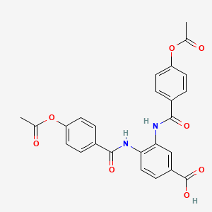 3,4-Bis({[4-(acetyloxy)phenyl]carbonyl}amino)benzoic acid