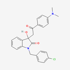 1-(4-chlorobenzyl)-3-{2-[4-(dimethylamino)phenyl]-2-oxoethyl}-3-hydroxy-1,3-dihydro-2H-indol-2-one