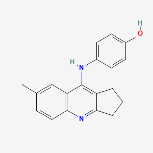 molecular formula C19H18N2O B11647737 4-[(7-methyl-2,3-dihydro-1H-cyclopenta[b]quinolin-9-yl)amino]phenol 