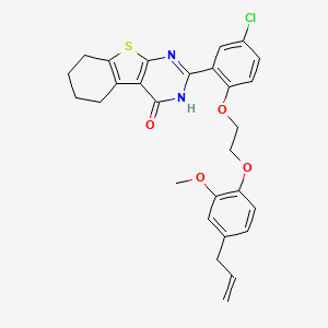 2-{2-[2-(4-allyl-2-methoxyphenoxy)ethoxy]-5-chlorophenyl}-5,6,7,8-tetrahydro[1]benzothieno[2,3-d]pyrimidin-4(3H)-one