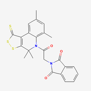 2-[2-Oxo-2-(4,4,6,8-tetramethyl-1-thioxo-1,4-dihydro-[1,2]dithiolo[3,4-c]quinolin-5-yl)-ethyl]-isoindole-1,3-dione