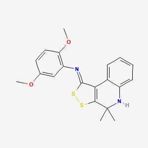 N-[(1Z)-4,4-dimethyl-4,5-dihydro-1H-[1,2]dithiolo[3,4-c]quinolin-1-ylidene]-2,5-dimethoxyaniline