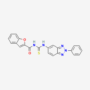 N-[(2-phenyl-2H-benzotriazol-5-yl)carbamothioyl]-1-benzofuran-2-carboxamide