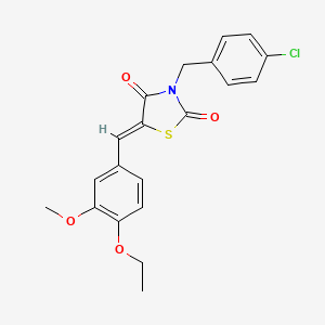 (5Z)-3-[(4-chlorophenyl)methyl]-5-[(4-ethoxy-3-methoxyphenyl)methylidene]-1,3-thiazolidine-2,4-dione