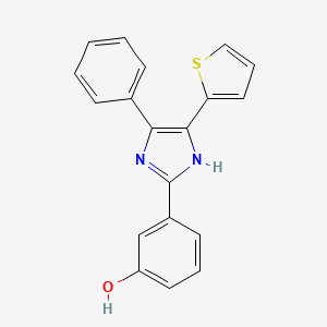 3-[4-phenyl-5-(thiophen-2-yl)-1H-imidazol-2-yl]phenol