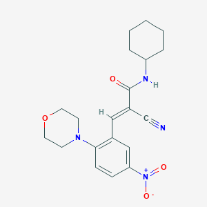 (2E)-2-cyano-N-cyclohexyl-3-[2-(morpholin-4-yl)-5-nitrophenyl]prop-2-enamide