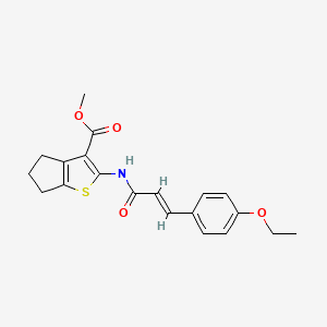 methyl 2-{[(2E)-3-(4-ethoxyphenyl)prop-2-enoyl]amino}-5,6-dihydro-4H-cyclopenta[b]thiophene-3-carboxylate