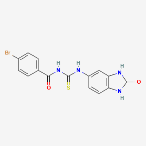 4-bromo-N-[(2-oxo-2,3-dihydro-1H-benzimidazol-5-yl)carbamothioyl]benzamide