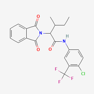 N-(4-chloro-3-(trifluoromethyl)phenyl)-2-(1,3-dioxoisoindolin-2-yl)-3-methylpentanamide