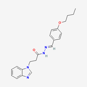 molecular formula C21H24N4O2 B11647853 3-(1H-benzimidazol-1-yl)-N'-[(E)-(4-butoxyphenyl)methylidene]propanehydrazide 