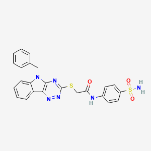 2-({5-Benzyl-5H-[1,2,4]triazino[5,6-B]indol-3-YL}sulfanyl)-N-(4-sulfamoylphenyl)acetamide