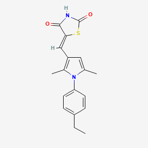 (5Z)-5-{[1-(4-ethylphenyl)-2,5-dimethyl-1H-pyrrol-3-yl]methylidene}-1,3-thiazolidine-2,4-dione