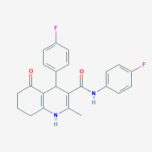 N,4-bis(4-fluorophenyl)-2-methyl-5-oxo-1,4,5,6,7,8-hexahydroquinoline-3-carboxamide