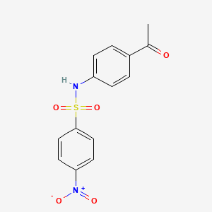 molecular formula C14H12N2O5S B11647920 N-(4-acetylphenyl)-4-nitrobenzenesulfonamide CAS No. 5433-86-3