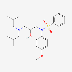 N-{3-[bis(2-methylpropyl)amino]-2-hydroxypropyl}-N-(4-methoxyphenyl)benzenesulfonamide