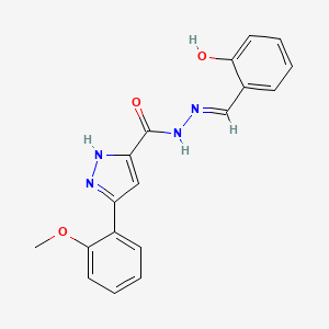 N'-[(E)-(2-hydroxyphenyl)methylidene]-3-(2-methoxyphenyl)-1H-pyrazole-5-carbohydrazide