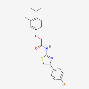 N-[4-(4-bromophenyl)-1,3-thiazol-2-yl]-2-[3-methyl-4-(propan-2-yl)phenoxy]acetamide