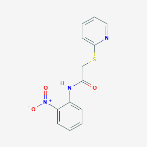 molecular formula C13H11N3O3S B11647973 N-(2-nitrophenyl)-2-(pyridin-2-ylsulfanyl)acetamide 