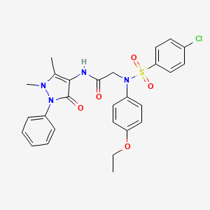 N-(1,5-Dimethyl-3-oxo-2-phenyl-2,3-dihydro-1H-pyrazol-4-YL)-2-[N-(4-ethoxyphenyl)4-chlorobenzenesulfonamido]acetamide