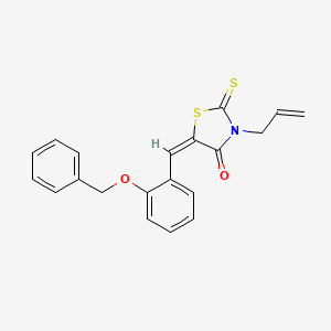 molecular formula C20H17NO2S2 B11647994 (5E)-5-[2-(benzyloxy)benzylidene]-3-(prop-2-en-1-yl)-2-thioxo-1,3-thiazolidin-4-one 