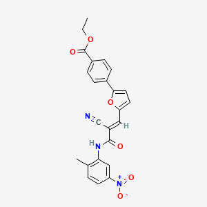 ethyl 4-(5-{(1E)-2-cyano-3-[(2-methyl-5-nitrophenyl)amino]-3-oxoprop-1-en-1-yl}furan-2-yl)benzoate