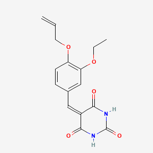 molecular formula C16H16N2O5 B11648027 5-[3-ethoxy-4-(prop-2-en-1-yloxy)benzylidene]pyrimidine-2,4,6(1H,3H,5H)-trione 