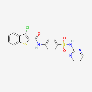 3-chloro-N-[4-(pyrimidin-2-ylsulfamoyl)phenyl]-1-benzothiophene-2-carboxamide