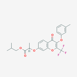 2-methylpropyl 2-{[3-(3-methylphenoxy)-4-oxo-2-(trifluoromethyl)-4H-chromen-7-yl]oxy}propanoate