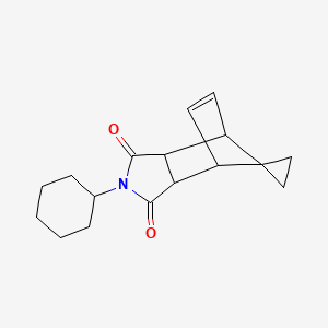 2-cyclohexyl-3a,4,7,7a-tetrahydro-1H-spiro[2-aza-4,7-methanoisoindole-8,1'-cyclopropane]-1,3(2H)-dione