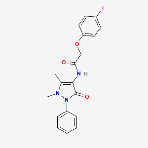 molecular formula C19H18IN3O3 B11648069 N-(1,5-dimethyl-3-oxo-2-phenyl-2,3-dihydro-1H-pyrazol-4-yl)-2-(4-iodophenoxy)acetamide 