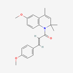 (2E)-3-(4-methoxyphenyl)-1-(6-methoxy-2,2,4-trimethylquinolin-1(2H)-yl)prop-2-en-1-one