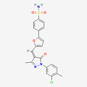 4-(5-{(Z)-[1-(3-chloro-4-methylphenyl)-3-methyl-5-oxo-1,5-dihydro-4H-pyrazol-4-ylidene]methyl}furan-2-yl)benzenesulfonamide