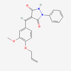 (4Z)-4-[3-methoxy-4-(prop-2-en-1-yloxy)benzylidene]-1-phenylpyrazolidine-3,5-dione