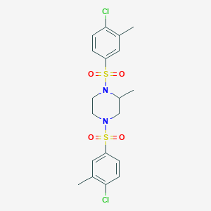 1,4-Bis[(4-chloro-3-methylphenyl)sulfonyl]-2-methylpiperazine