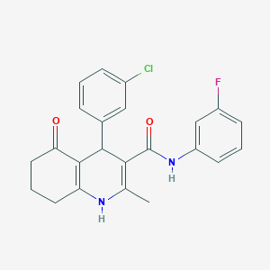 4-(3-chlorophenyl)-N-(3-fluorophenyl)-2-methyl-5-oxo-1,4,5,6,7,8-hexahydroquinoline-3-carboxamide