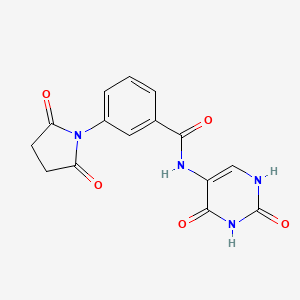 3-(2,5-dioxopyrrolidin-1-yl)-N-(2,4-dioxo-1,2,3,4-tetrahydropyrimidin-5-yl)benzamide