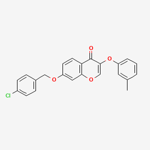 7-[(4-chlorobenzyl)oxy]-3-(3-methylphenoxy)-4H-chromen-4-one