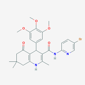 N-(5-bromo-2-pyridinyl)-2,7,7-trimethyl-5-oxo-4-(3,4,5-trimethoxyphenyl)-1,4,5,6,7,8-hexahydro-3-quinolinecarboxamide